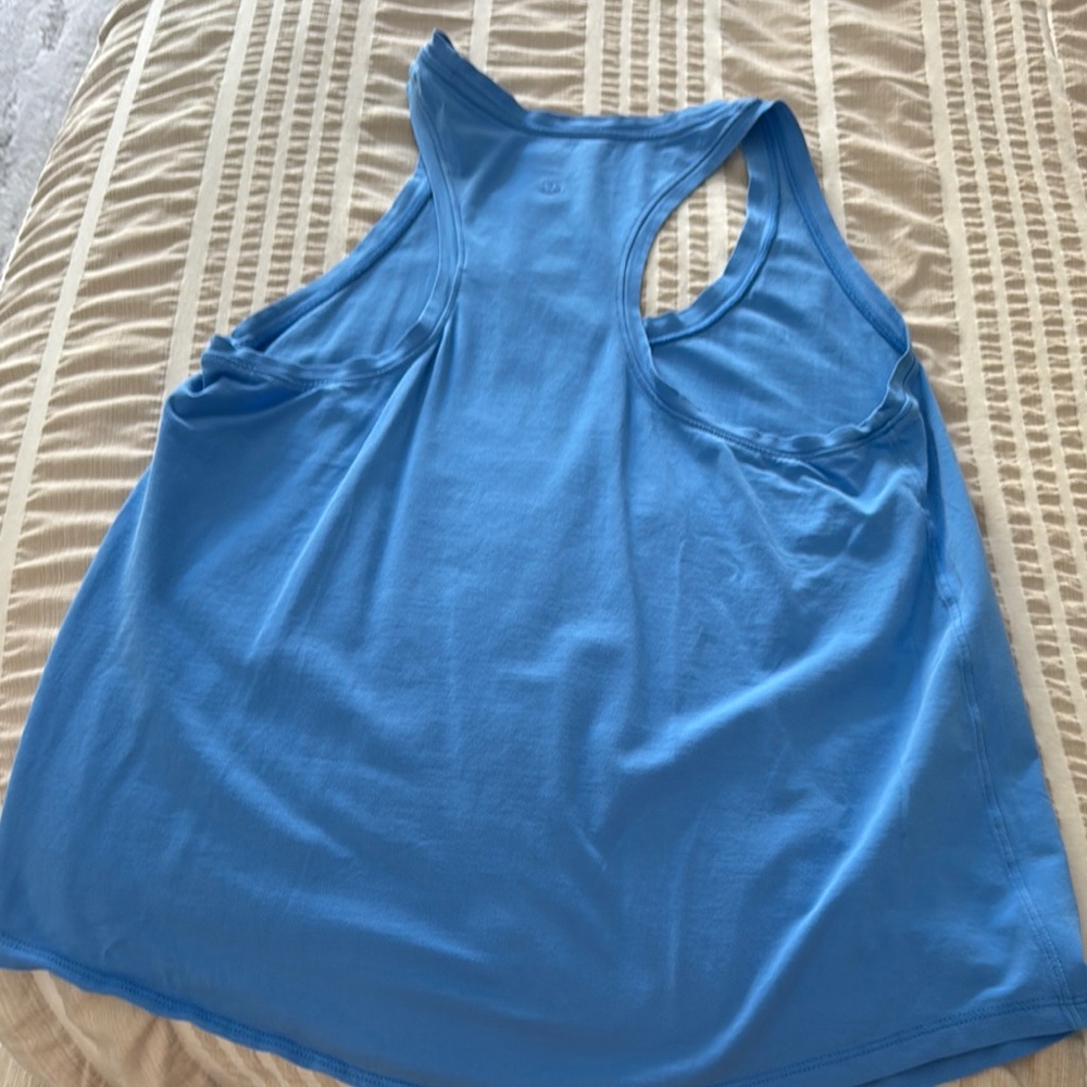 Lululemon Athletica Blue Backless Tank Top